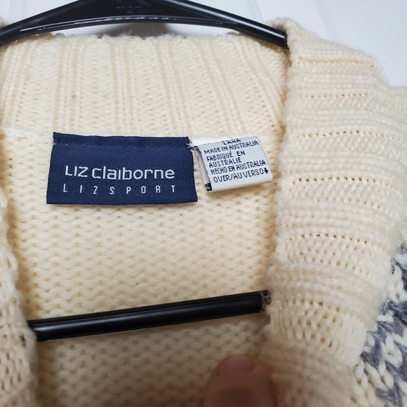 Liz Claiborne Wool Sweater Dee Pine Size  Large - Picture 3 of 4